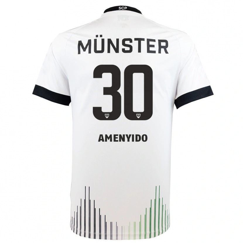 Danxen Män Etienne Amenyido #30 Vit Svart Bortatröja Matchtröjor 2025/26 Tröjor T-Tröja