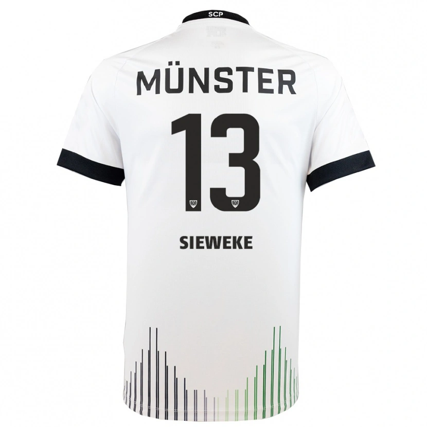 Danxen Män Henri Sieweke #13 Vit Svart Bortatröja Matchtröjor 2025/26 Tröjor T-Tröja