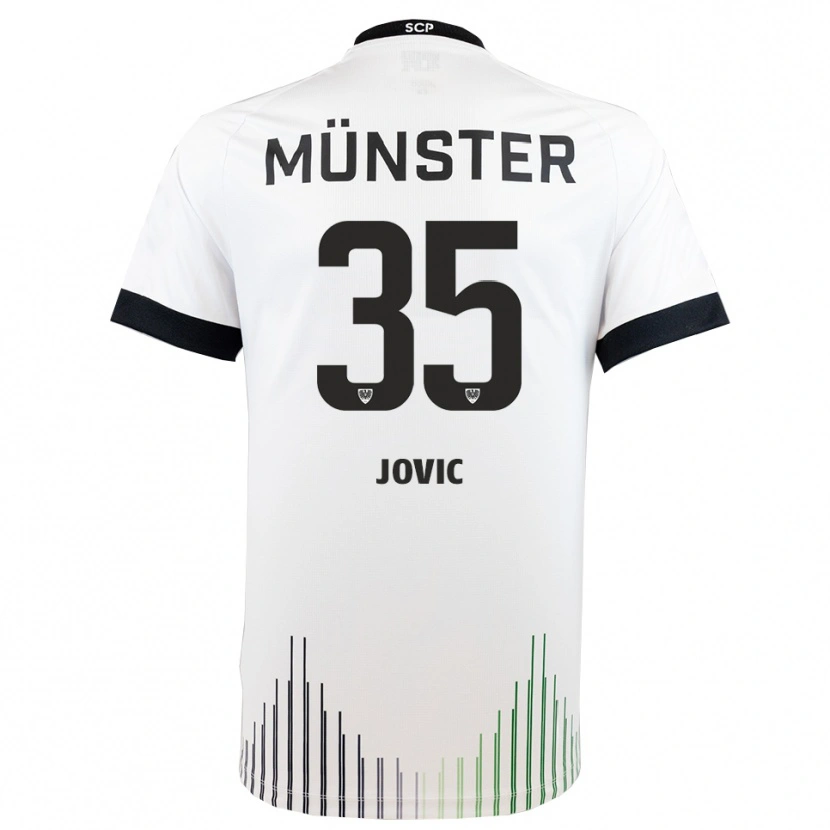 Danxen Män Jovan Jovic #35 Vit Svart Bortatröja Matchtröjor 2025/26 Tröjor T-Tröja
