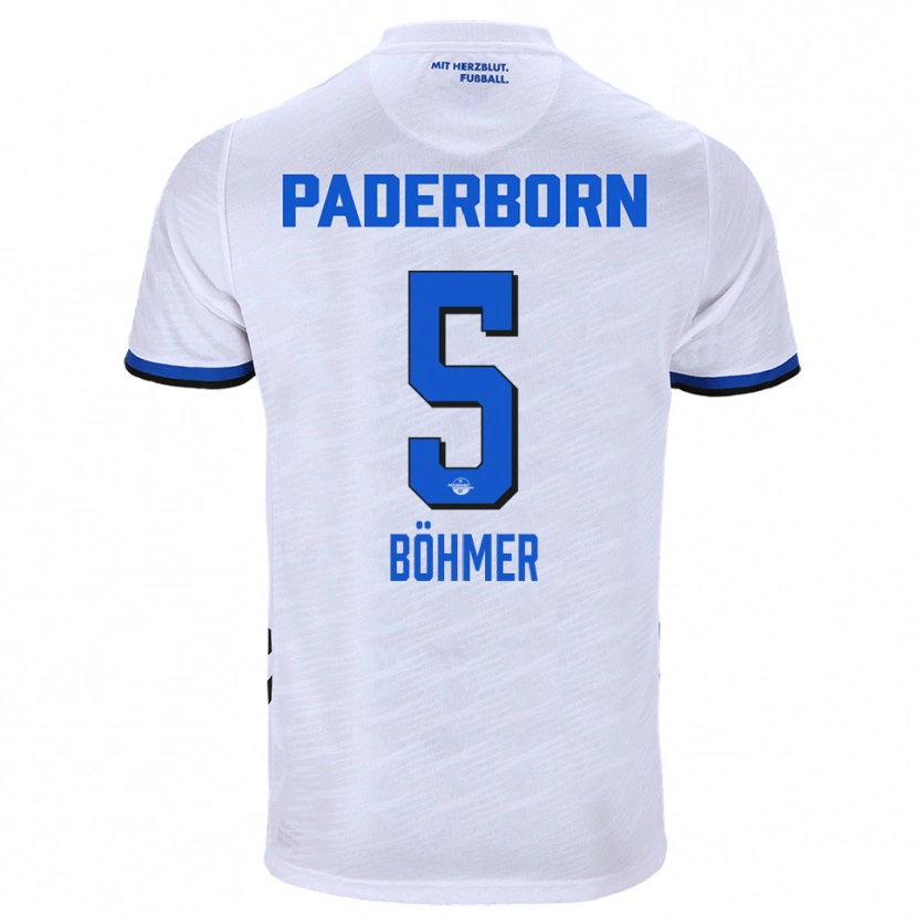 Danxen Män Tim Böhmer #5 Vit Blå Bortatröja Matchtröjor 2025/26 Tröjor T-Tröja
