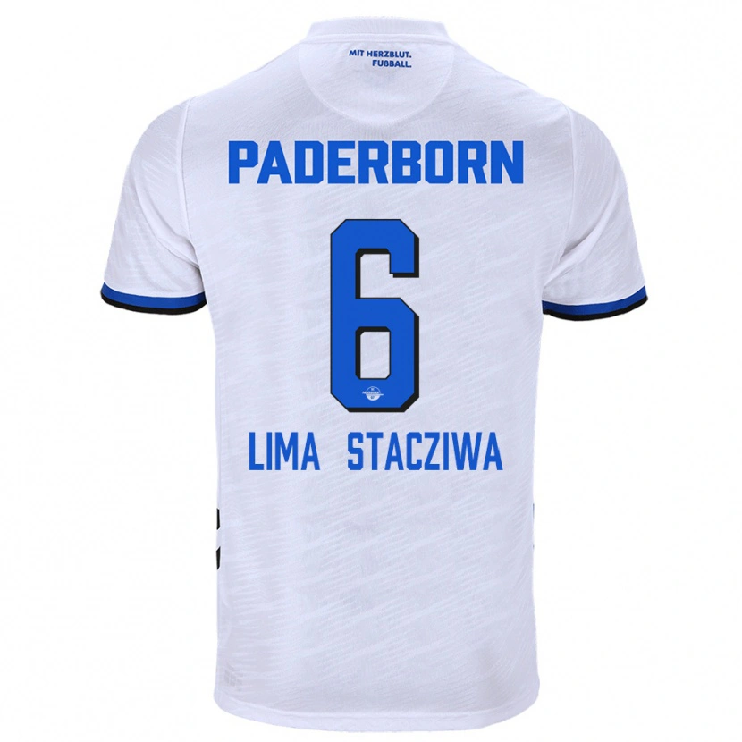 Danxen Män Neo Lima Stacziwa #6 Vit Blå Bortatröja Matchtröjor 2025/26 Tröjor T-Tröja