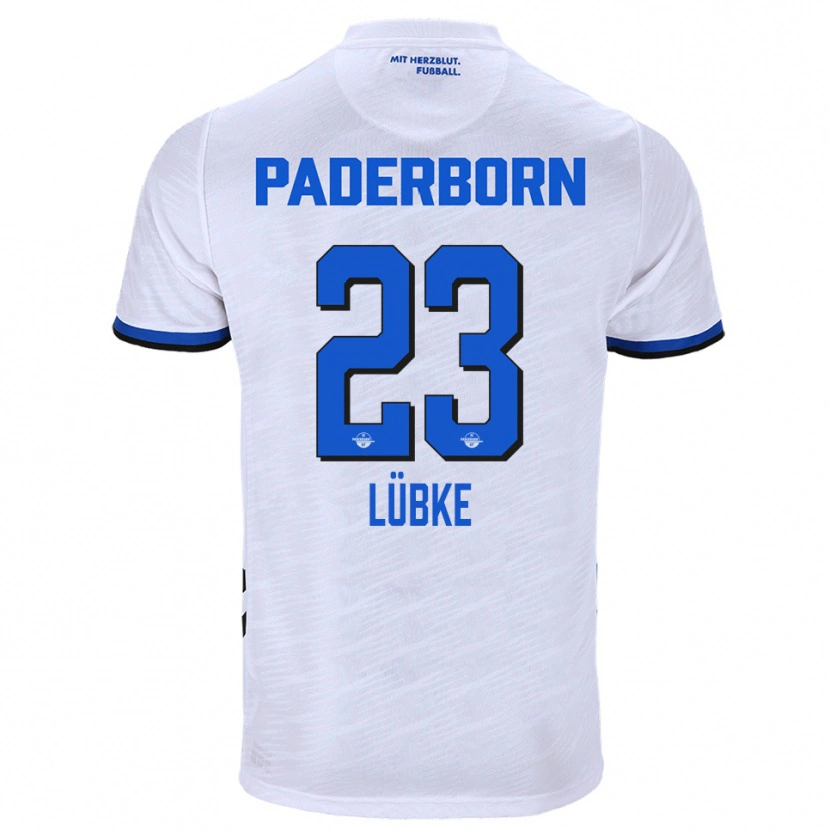 Danxen Män Jesper Lübke #23 Vit Blå Bortatröja Matchtröjor 2025/26 Tröjor T-Tröja