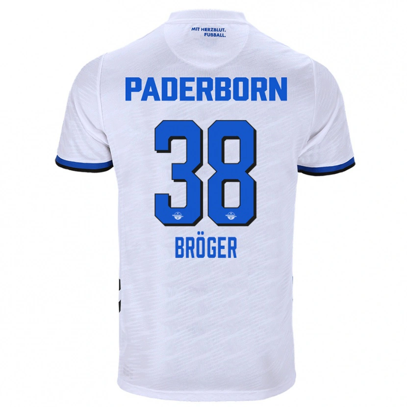 Danxen Män Bennit Bröger #38 Vit Blå Bortatröja Matchtröjor 2025/26 Tröjor T-Tröja