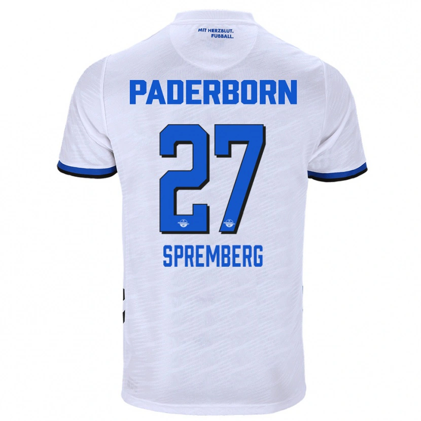 Danxen Män Lenn Spremberg #27 Vit Blå Bortatröja Matchtröjor 2025/26 Tröjor T-Tröja