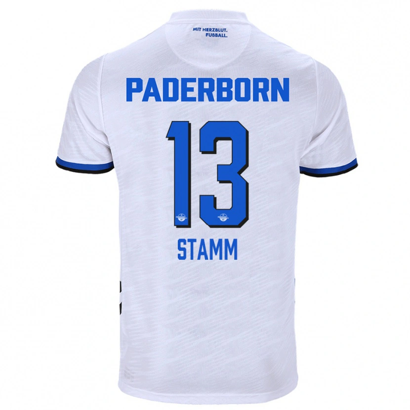 Danxen Män David Stamm #13 Vit Blå Bortatröja Matchtröjor 2025/26 Tröjor T-Tröja