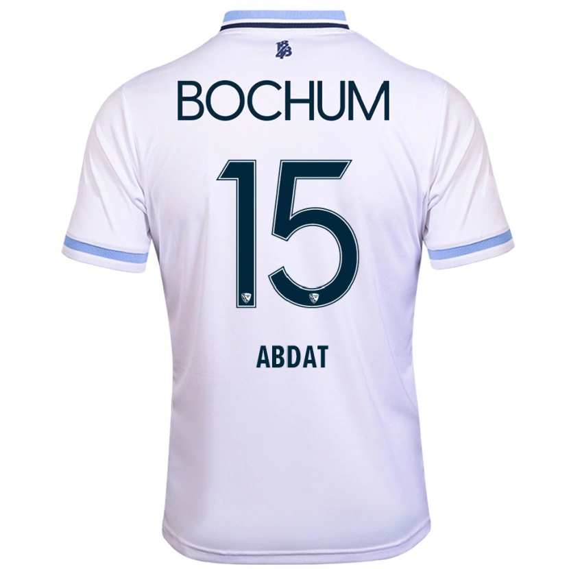 Danxen Män Nicolas Abdat #15 Vit Himmelsblå Bortatröja Matchtröjor 2025/26 Tröjor T-Tröja