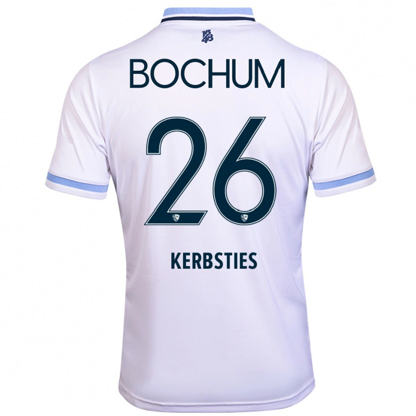 Danxen Män Keanu Kerbsties #26 Vit Himmelsblå Bortatröja Matchtröjor 2025/26 Tröjor T-Tröja