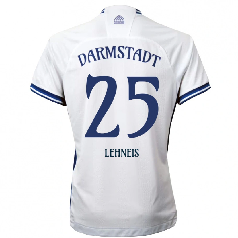 Danxen Män Daniel Lehneis #25 Vit Blå Bortatröja Matchtröjor 2025/26 Tröjor T-Tröja