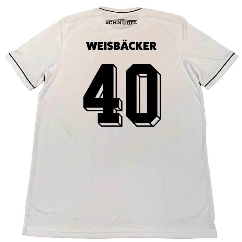 Danxen Män Maximilian Weisbäcker #40 Vit Svart Bortatröja Matchtröjor 2025/26 Tröjor T-Tröja