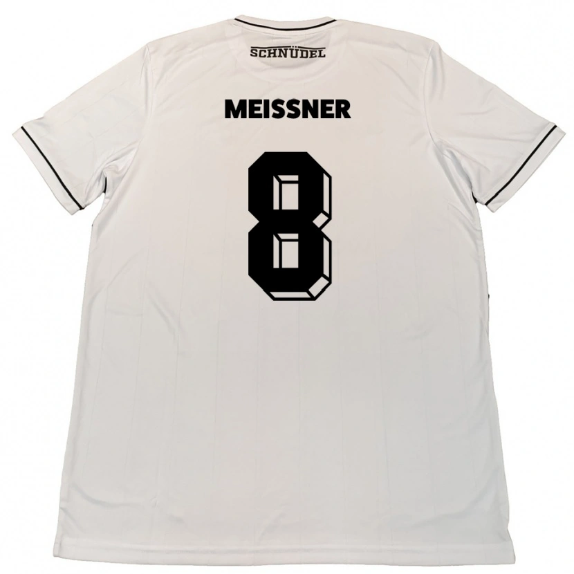 Danxen Män Thomas Meißner #8 Vit Svart Bortatröja Matchtröjor 2025/26 Tröjor T-Tröja