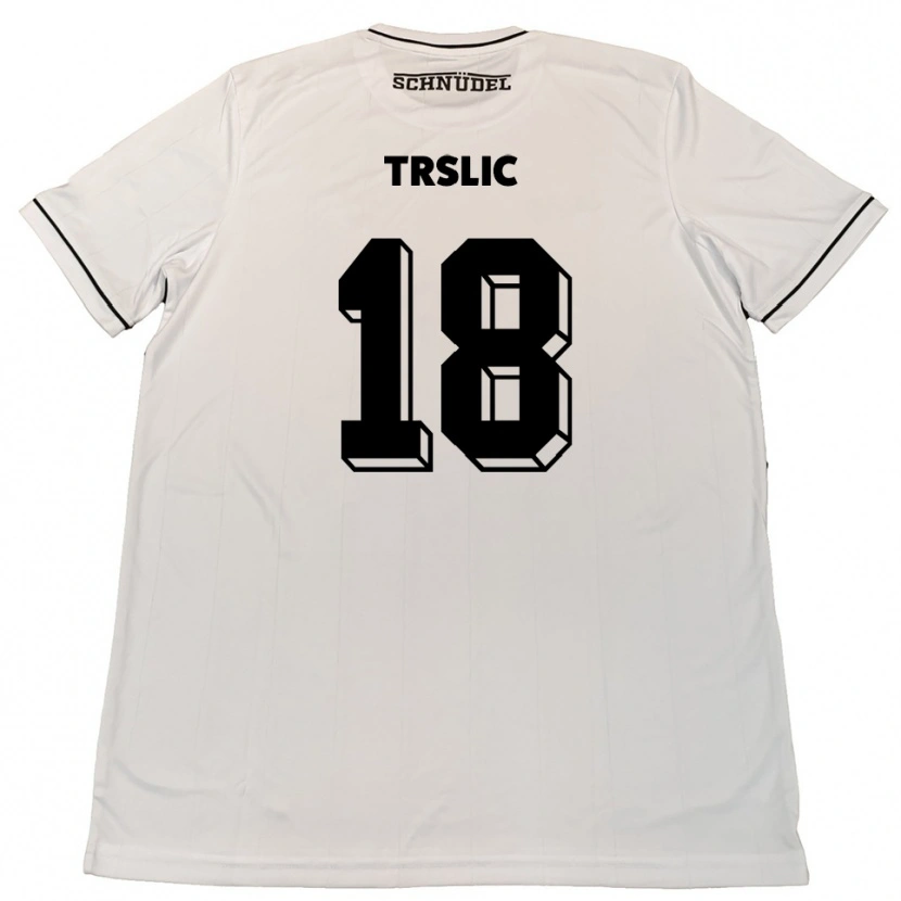 Danxen Män Luca Trslic #18 Vit Svart Bortatröja Matchtröjor 2025/26 Tröjor T-Tröja