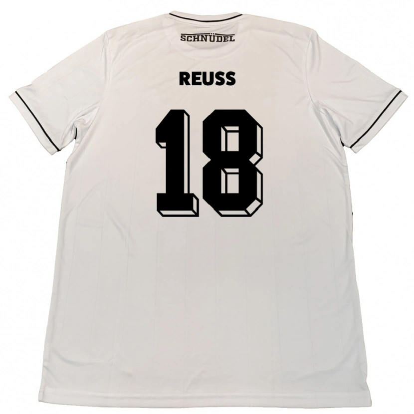 Danxen Män Noah Reuß #18 Vit Svart Bortatröja Matchtröjor 2025/26 Tröjor T-Tröja