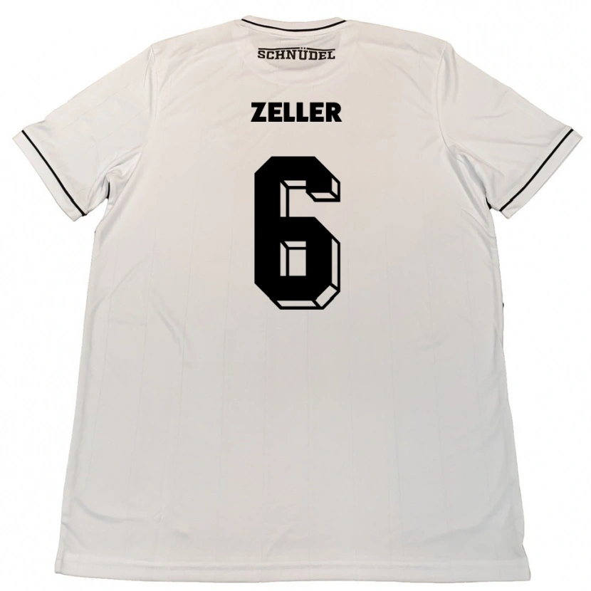 Danxen Män Lucas Zeller #6 Vit Svart Bortatröja Matchtröjor 2025/26 Tröjor T-Tröja