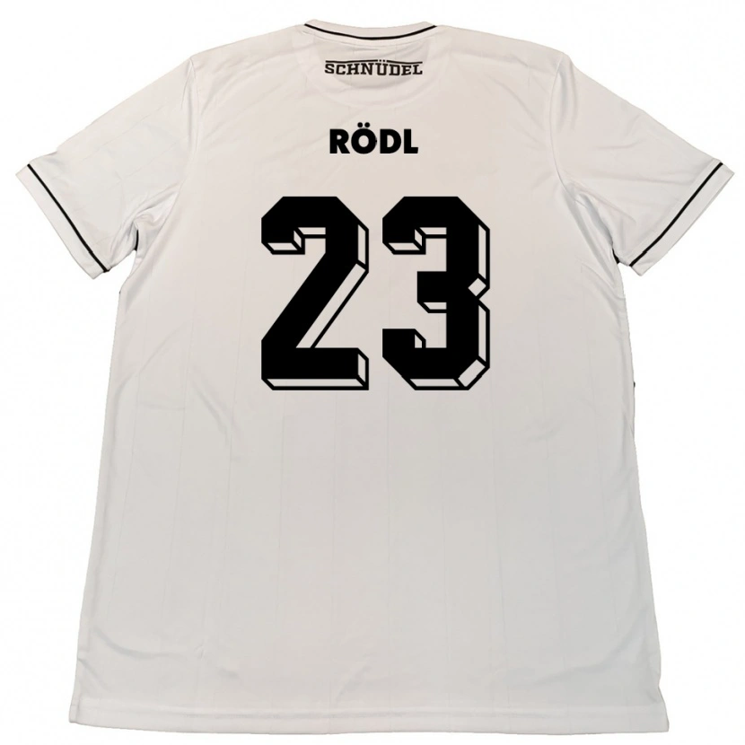 Danxen Män Valentin Rödl #23 Vit Svart Bortatröja Matchtröjor 2025/26 Tröjor T-Tröja