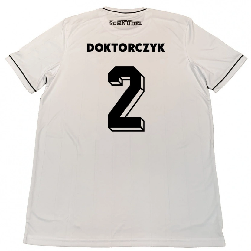 Danxen Män Nick Doktorczyk #2 Vit Svart Bortatröja Matchtröjor 2025/26 Tröjor T-Tröja