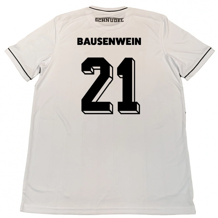 Danxen Män Lauris Bausenwein #21 Vit Svart Bortatröja Matchtröjor 2025/26 Tröjor T-Tröja