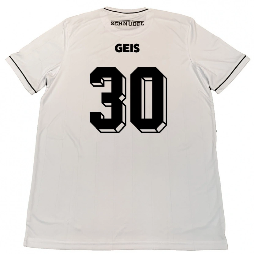 Danxen Män Johannes Geis #30 Vit Svart Bortatröja Matchtröjor 2025/26 Tröjor T-Tröja