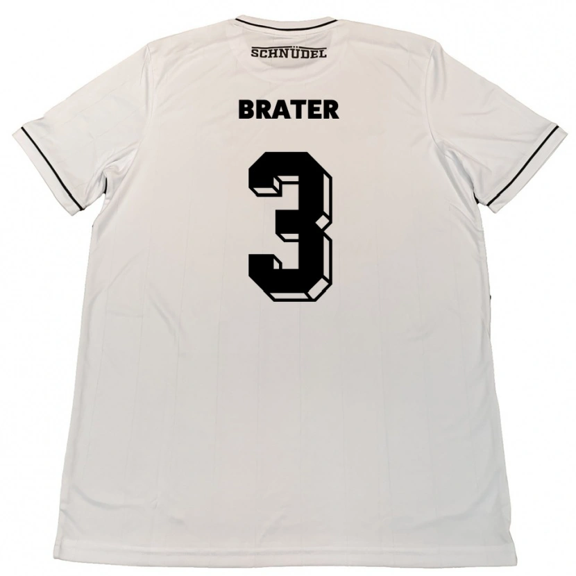 Danxen Män Janis Brater #3 Vit Svart Bortatröja Matchtröjor 2025/26 Tröjor T-Tröja