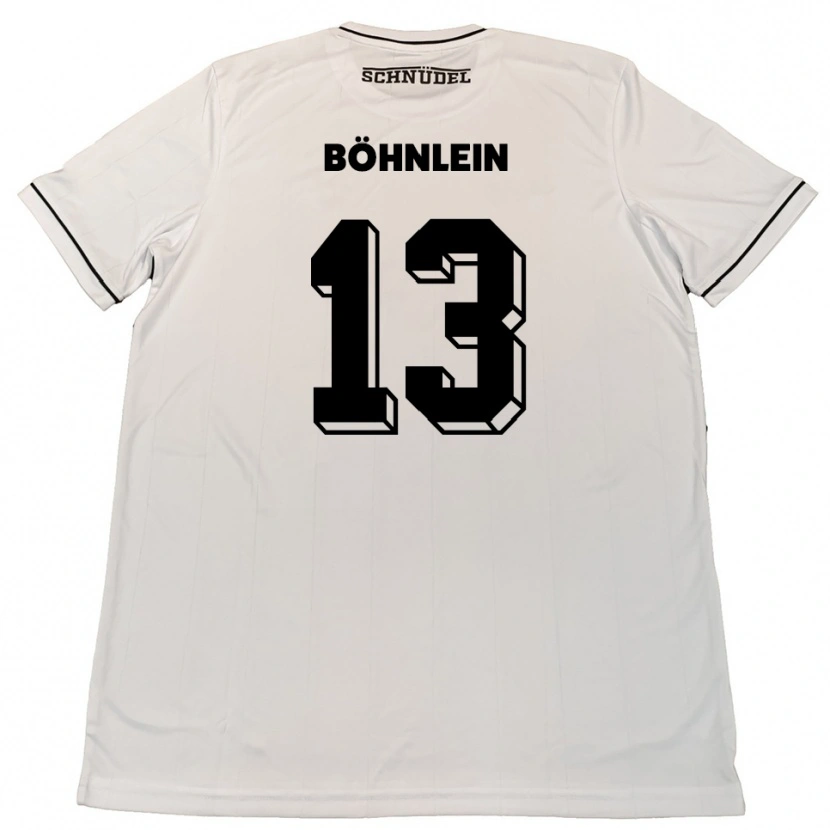 Danxen Män Kristian Böhnlein #13 Vit Svart Bortatröja Matchtröjor 2025/26 Tröjor T-Tröja