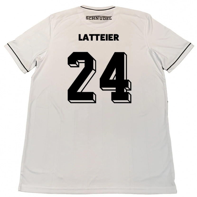 Danxen Män Tim Latteier #24 Vit Svart Bortatröja Matchtröjor 2025/26 Tröjor T-Tröja