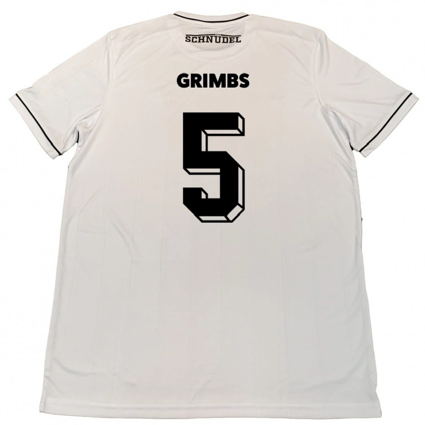 Danxen Män Nico Grimbs #5 Vit Svart Bortatröja Matchtröjor 2025/26 Tröjor T-Tröja
