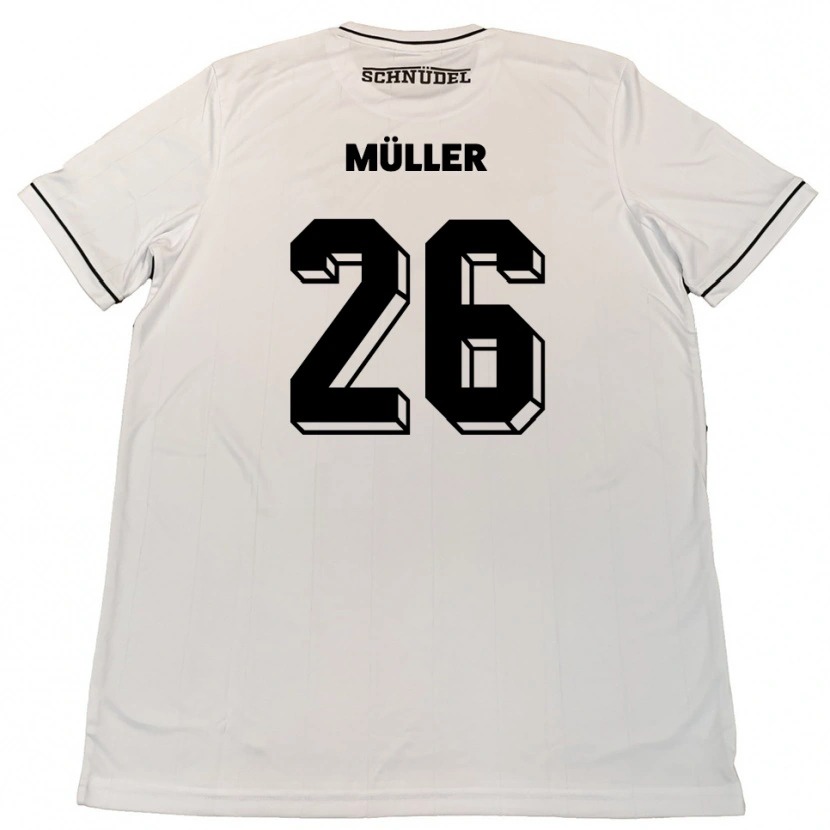 Danxen Män Maro Müller #26 Vit Svart Bortatröja Matchtröjor 2025/26 Tröjor T-Tröja