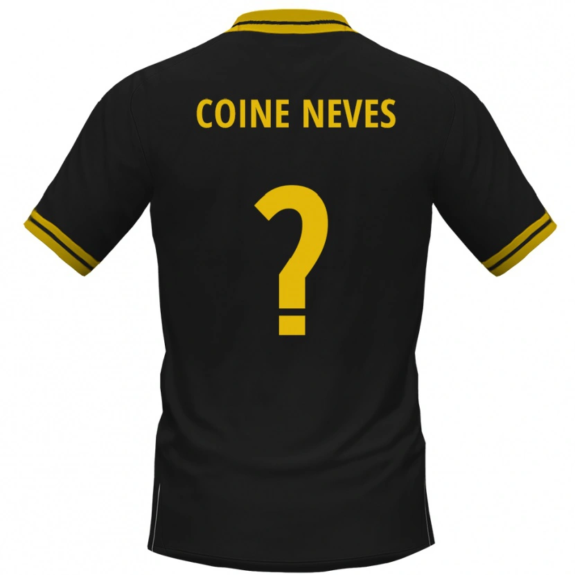 Danxen Män Arthur Coine Neves #0 Svart Gul Bortatröja Matchtröjor 2025/26 Tröjor T-Tröja