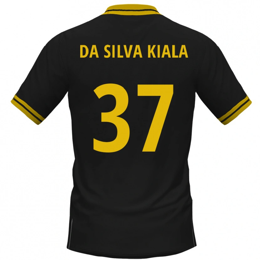 Danxen Män Joel Da Silva Kiala #37 Svart Gul Bortatröja Matchtröjor 2025/26 Tröjor T-Tröja
