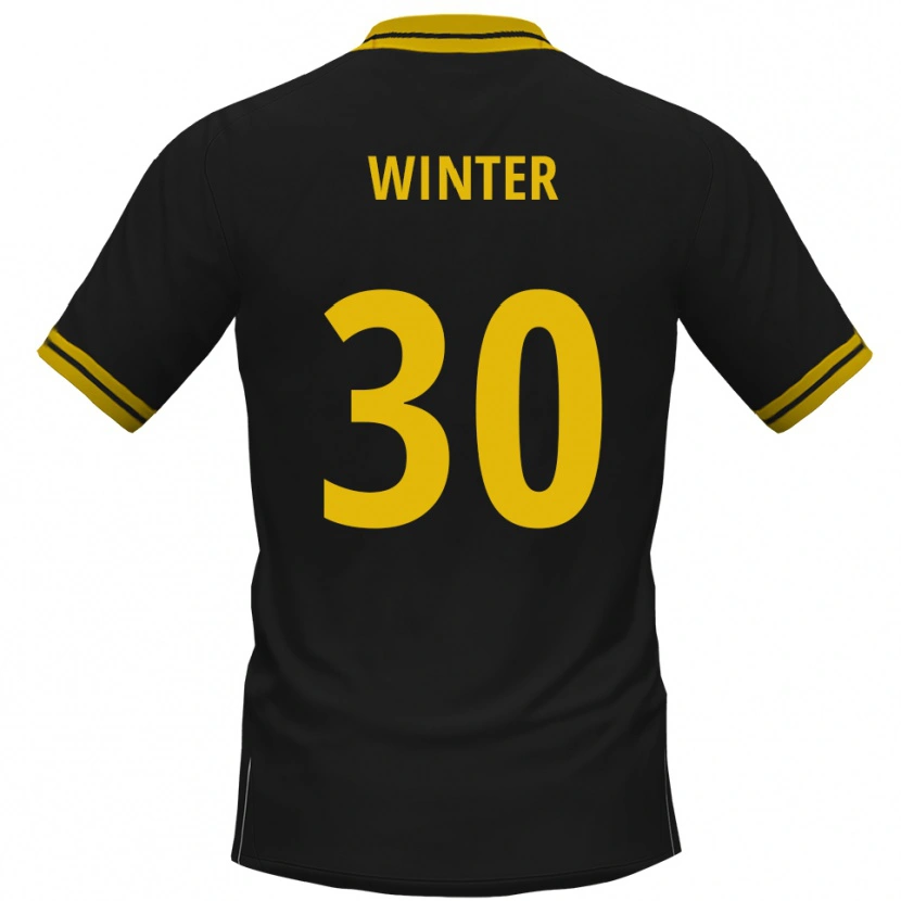 Danxen Män Nils Winter #30 Svart Gul Bortatröja Matchtröjor 2025/26 Tröjor T-Tröja
