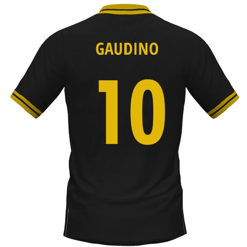 Danxen Män Gianluca Gaudino #10 Svart Gul Bortatröja Matchtröjor 2025/26 Tröjor T-Tröja