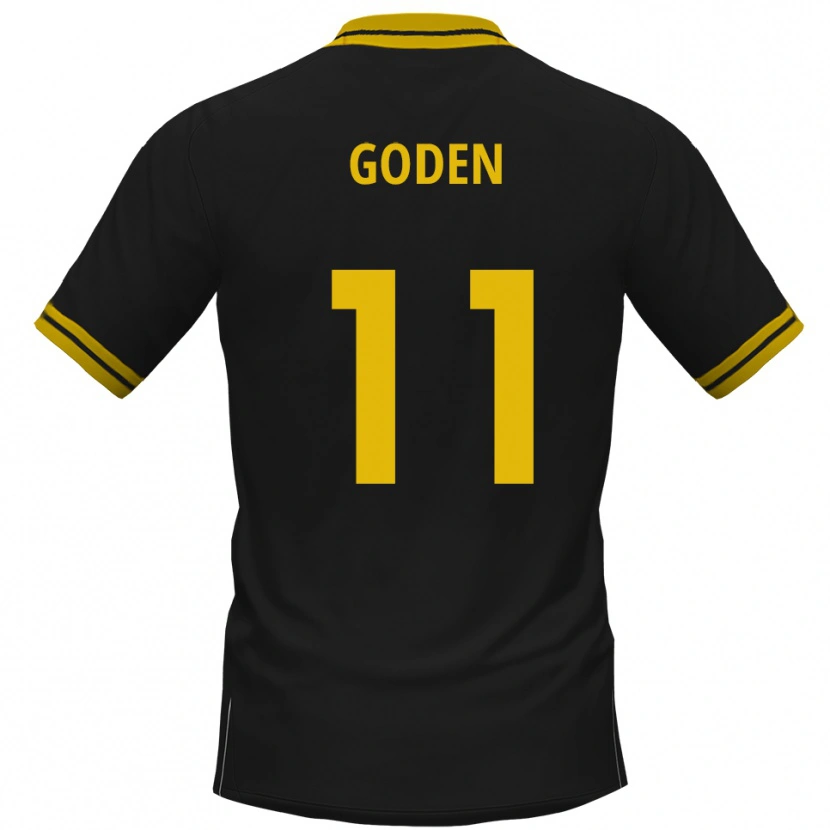 Danxen Män Kevin Goden #11 Svart Gul Bortatröja Matchtröjor 2025/26 Tröjor T-Tröja