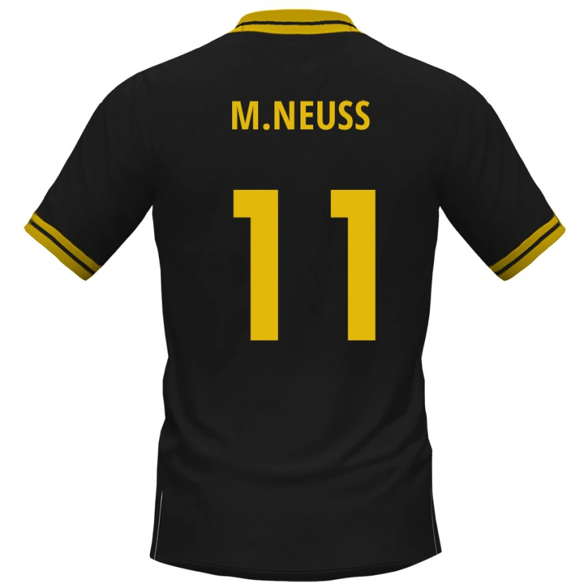 Danxen Män Maximilian Neuss #11 Svart Gul Bortatröja Matchtröjor 2025/26 Tröjor T-Tröja
