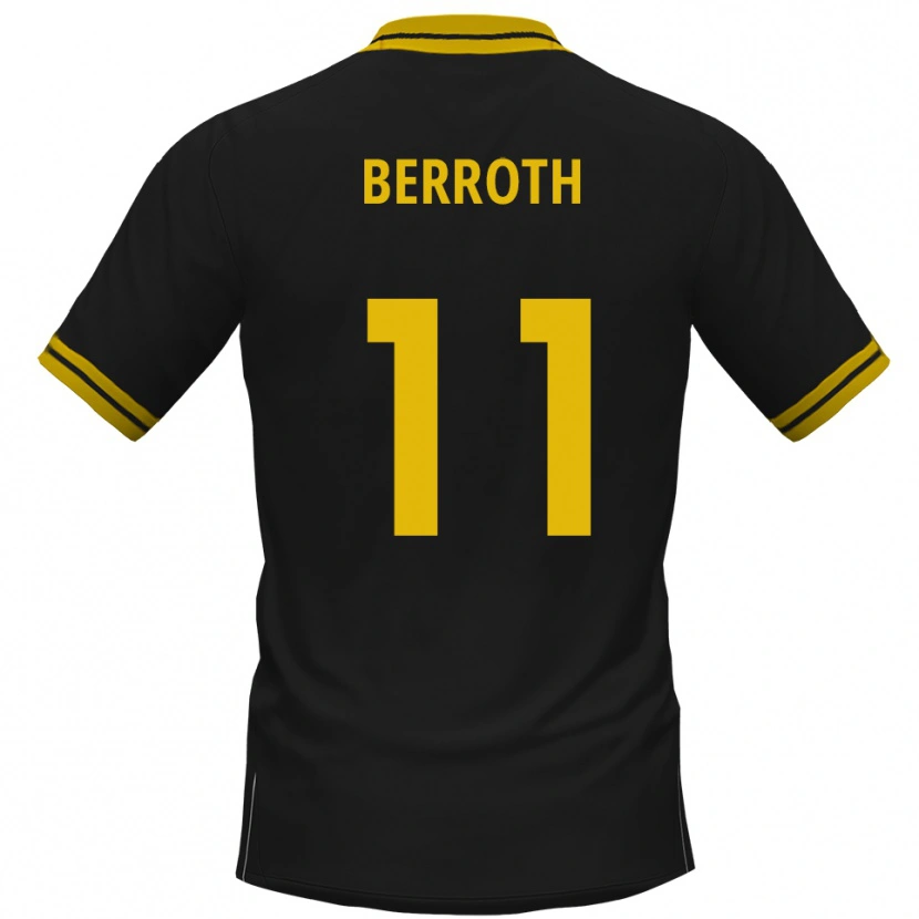 Danxen Män Julius Berroth #11 Svart Gul Bortatröja Matchtröjor 2025/26 Tröjor T-Tröja