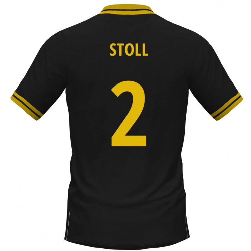 Danxen Män Patrick Stoll #2 Svart Gul Bortatröja Matchtröjor 2025/26 Tröjor T-Tröja