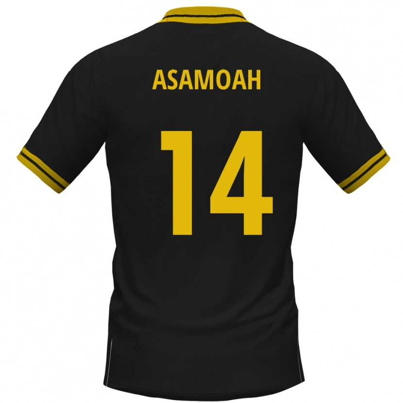 Danxen Män Jaden Asamoah #14 Svart Gul Bortatröja Matchtröjor 2025/26 Tröjor T-Tröja