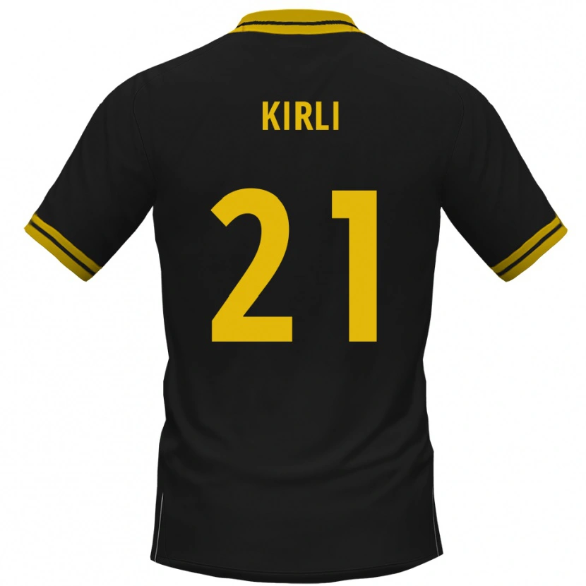 Danxen Män Celil-Noah Kirli #21 Svart Gul Bortatröja Matchtröjor 2025/26 Tröjor T-Tröja