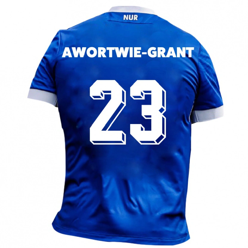 Danxen Män Nyamekye Awortwie-Grant #23 Blå Vit Bortatröja Matchtröjor 2025/26 Tröjor T-Tröja