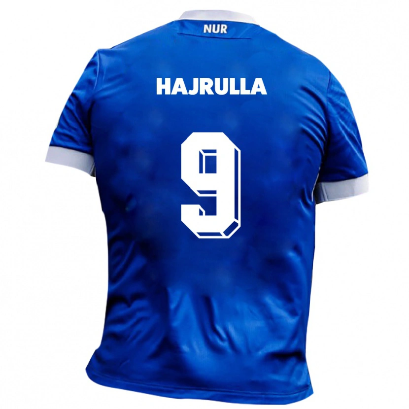 Danxen Män Romarjo Hajrulla #9 Blå Vit Bortatröja Matchtröjor 2025/26 Tröjor T-Tröja