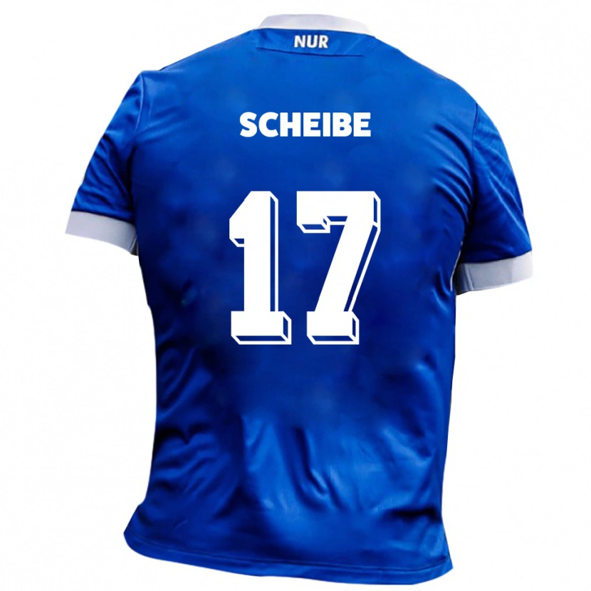 Danxen Män Niklas Scheibe #17 Blå Vit Bortatröja Matchtröjor 2025/26 Tröjor T-Tröja