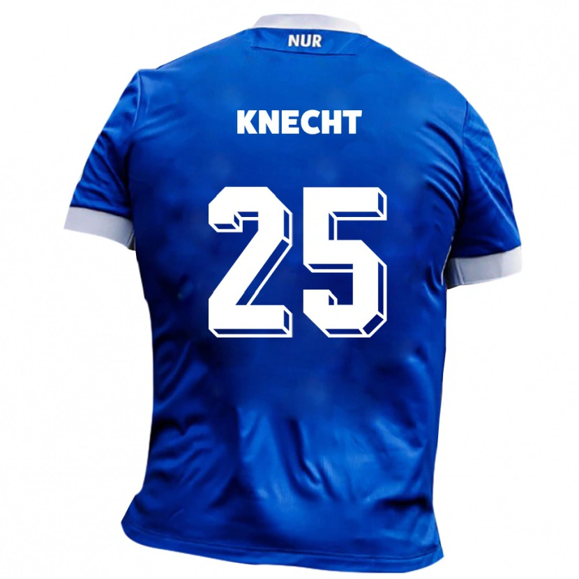 Danxen Män Silas Knecht #25 Blå Vit Bortatröja Matchtröjor 2025/26 Tröjor T-Tröja