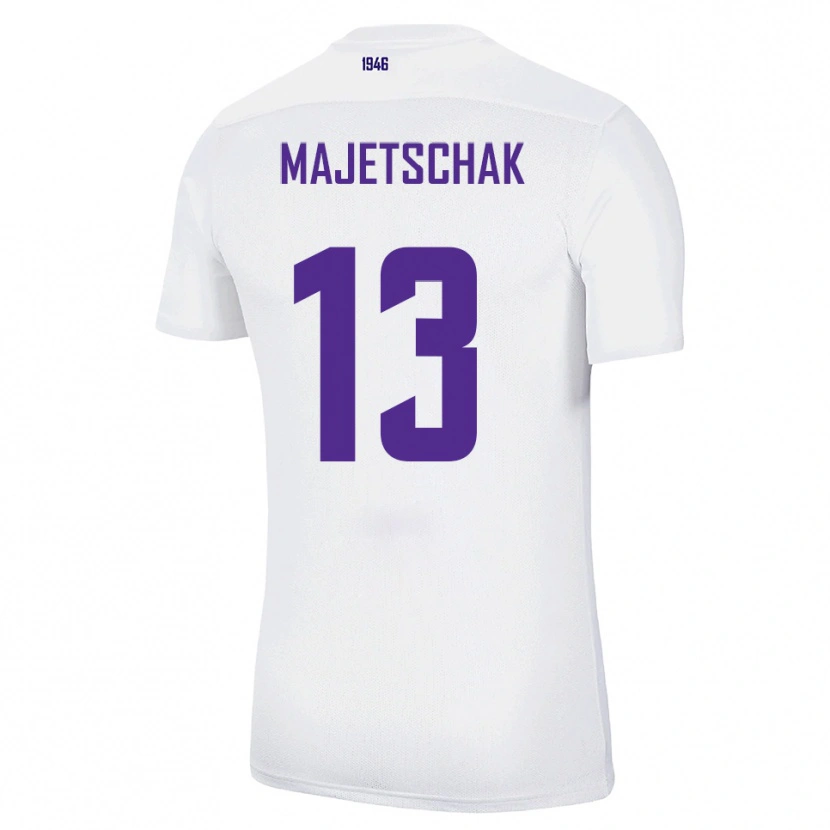 Danxen Män Erik Majetschak #13 Vit Grön Bortatröja Matchtröjor 2025/26 Tröjor T-Tröja