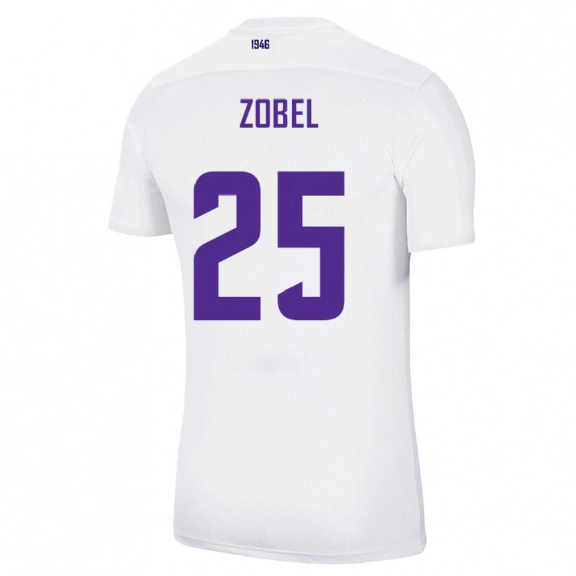 Danxen Män Tristan Zobel #25 Vit Grön Bortatröja Matchtröjor 2025/26 Tröjor T-Tröja