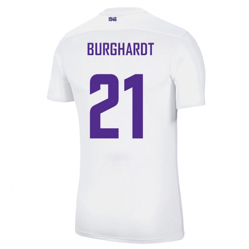 Danxen Män Maxim Burghardt #21 Vit Grön Bortatröja Matchtröjor 2025/26 Tröjor T-Tröja
