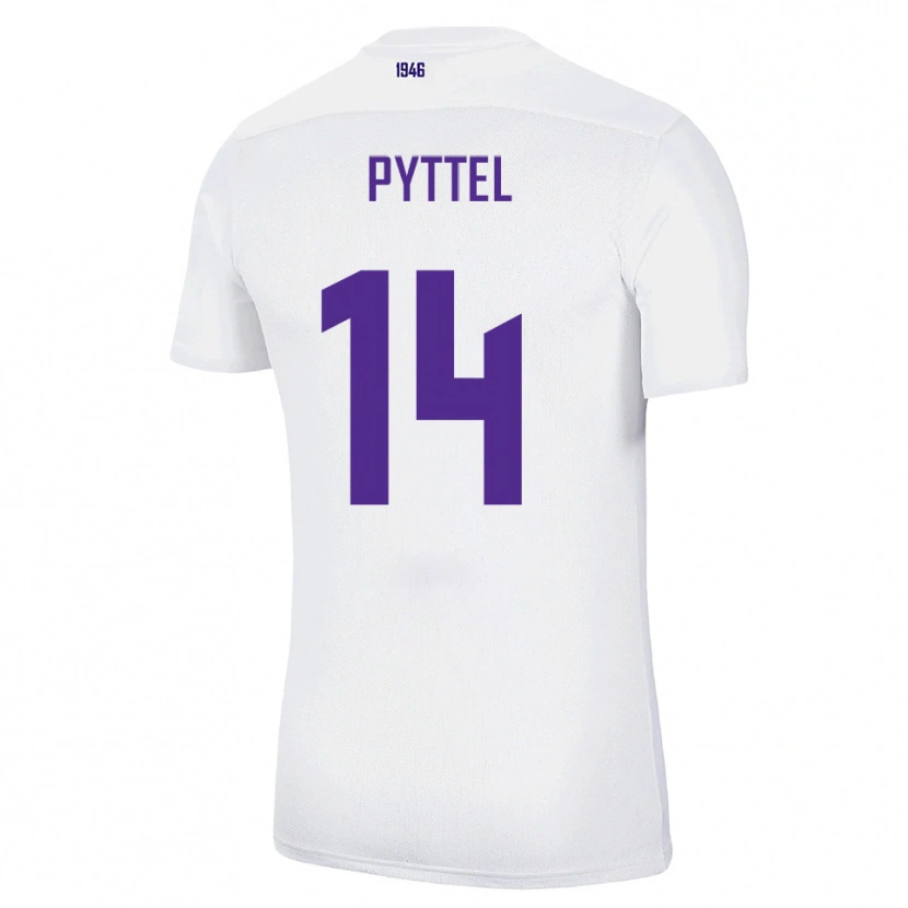 Danxen Män Henrik Pyttel #14 Vit Grön Bortatröja Matchtröjor 2025/26 Tröjor T-Tröja