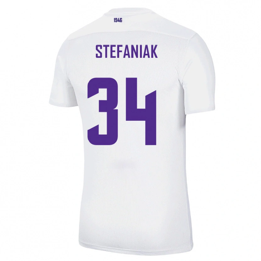 Danxen Män Marvin Stefaniak #34 Vit Grön Bortatröja Matchtröjor 2025/26 Tröjor T-Tröja