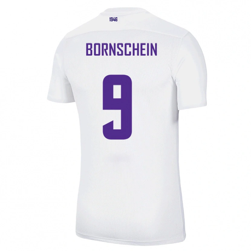 Danxen Män Ricky Bornschein #9 Vit Grön Bortatröja Matchtröjor 2025/26 Tröjor T-Tröja