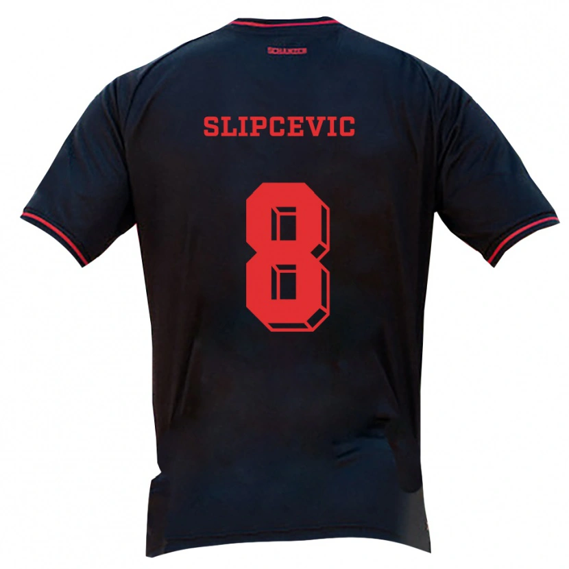 Danxen Män Ivana Slipcevic #8 Svart Röd Vit Bortatröja Matchtröjor 2025/26 Tröjor T-Tröja