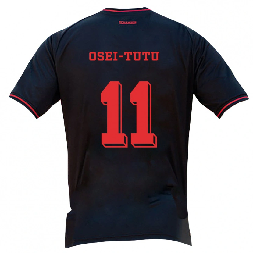Danxen Män Jason Osei-Tutu #11 Svart Röd Vit Bortatröja Matchtröjor 2025/26 Tröjor T-Tröja