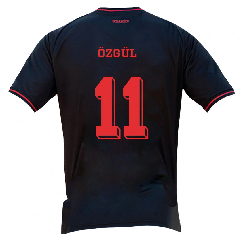 Danxen Män Ege Özgül #11 Svart Röd Vit Bortatröja Matchtröjor 2025/26 Tröjor T-Tröja