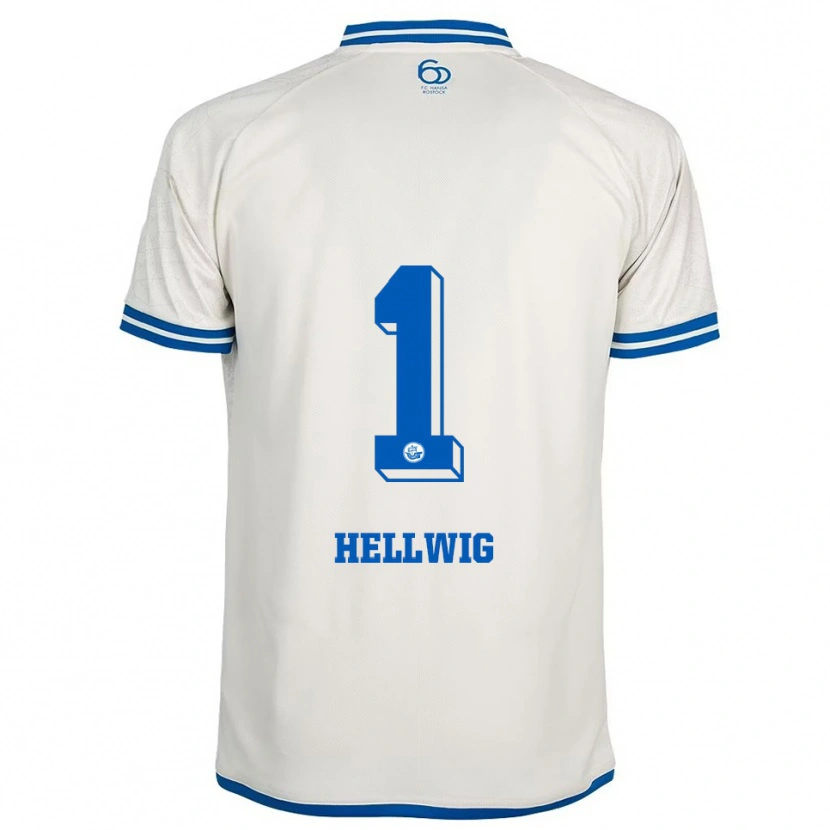 Danxen Män Merle Hellwig #1 Vit Blå Bortatröja Matchtröjor 2025/26 Tröjor T-Tröja